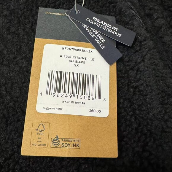 The North Face Women's Plus Extreme Pile Jacket Black 2X - Picture 11 of 11